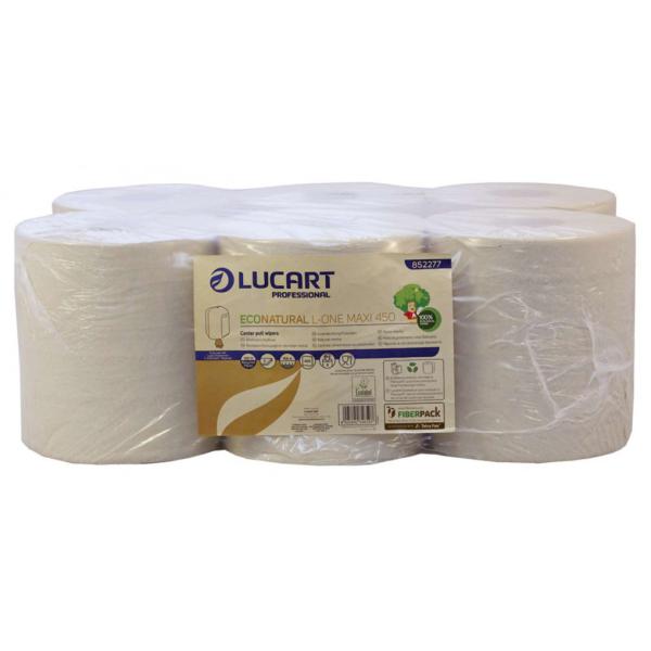 EcoNatural-L-ONE-Maxi-Centrefeed-Roll---NATURAL---2ply-L-158m-W-19cm-Core-61mm-450sheets